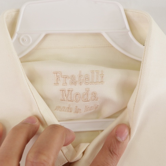 Fratelli Moda Mens 16.5 34/35 Dress Shirt White - Picture 4 of 7